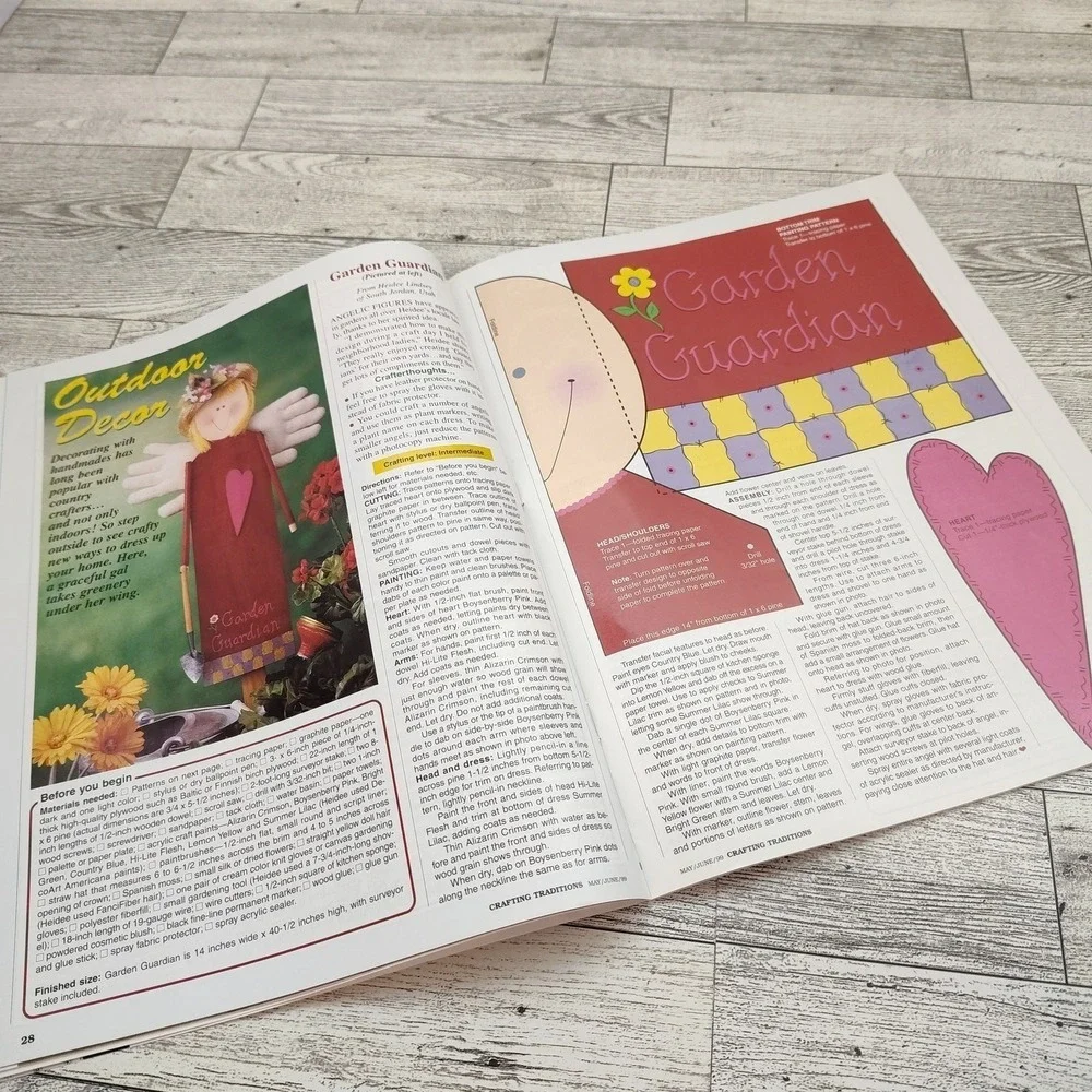 Crafting‎ Traditions May June 1999 Vintage Craft Magazine Patterns 90s Projects